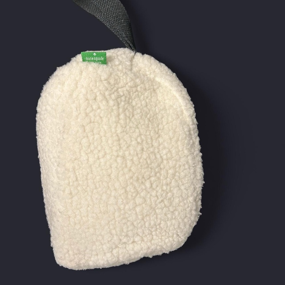 Kate Spade Cozy Cream Sherpa Cosmetics Bag